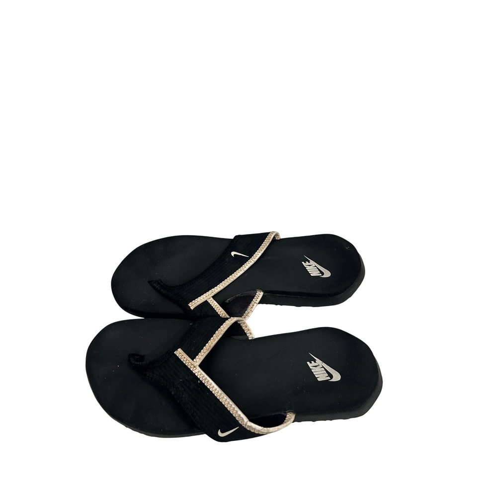 Nike Flip Flops Size 9W Black Thong Athletic Sandals Womens